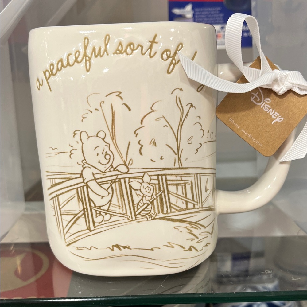 Rae Dunn Disney Cream Mug with Winnie the Pooh Design
